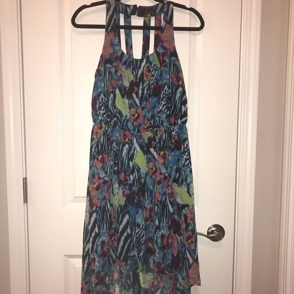 Exotic Floral Print Dress